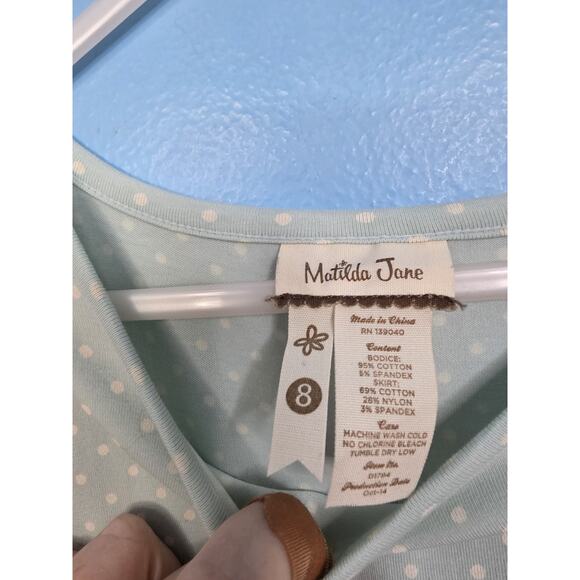 Matilda Jane Girls' Sitting Pretty Dress Spring 2015 Polka Dot Floral Size 8 - Picture 4 of 5